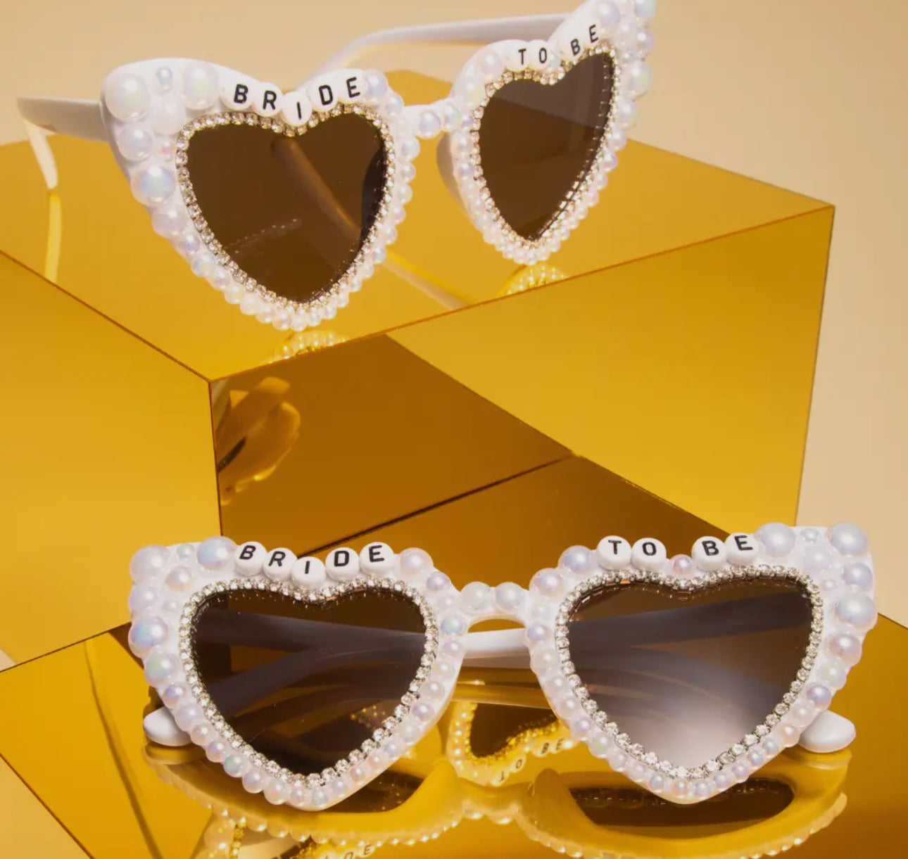 Bride to Be with Pearls Glasses